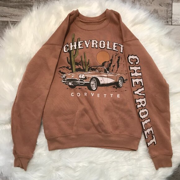 GM Chevrolet Corvette graphic sweatshirt crew neck SIZE XS - Picture 1 of 6